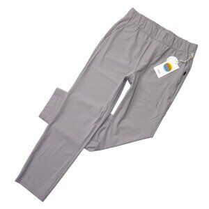 NWT Vuori VW404 Miles Ankle in Clay Gray Woven Pull-on Pants S